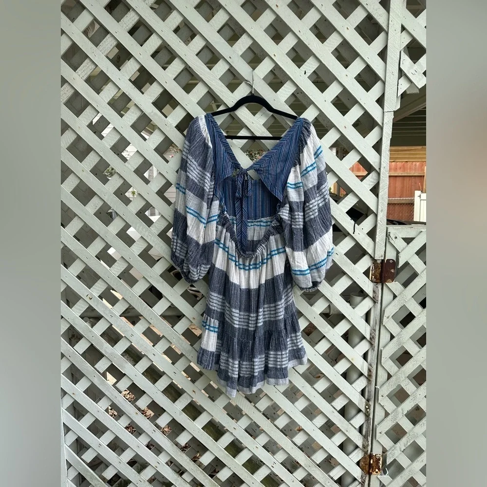 Free people All Lined Up Mini Dress
